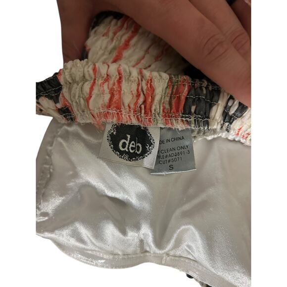 Y2K Deb Strapless High-Low Flowy Dress Snake Print & Abstract Design, Size Small - Picture 3 of 10